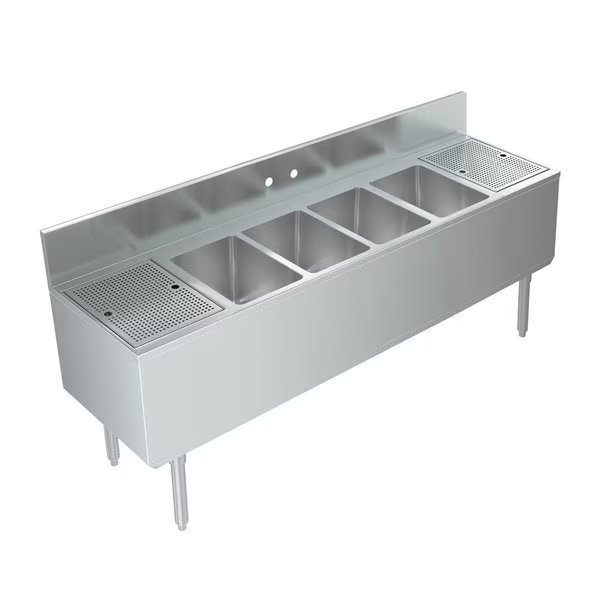 Underbar Compartment Sinks - Four Compartment, Elkay, Mfr#: UB-4C48X24X